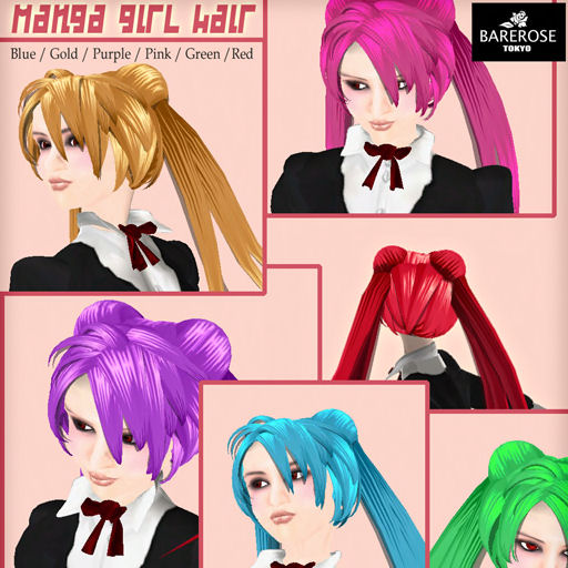 cartoon hairstyle. hairstyles 6th edition